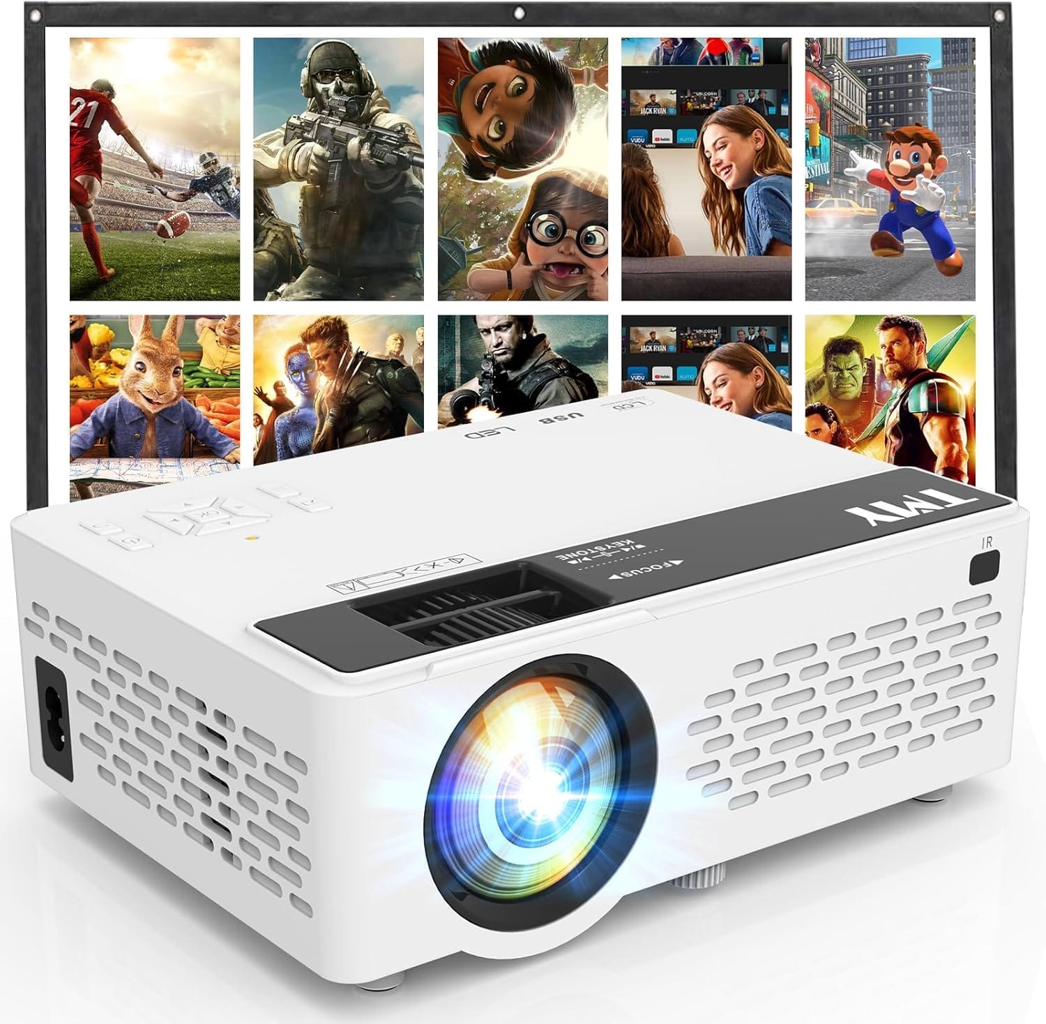 Experience Big Screen Fun Anywhere: TMY Mini Projector Rev …