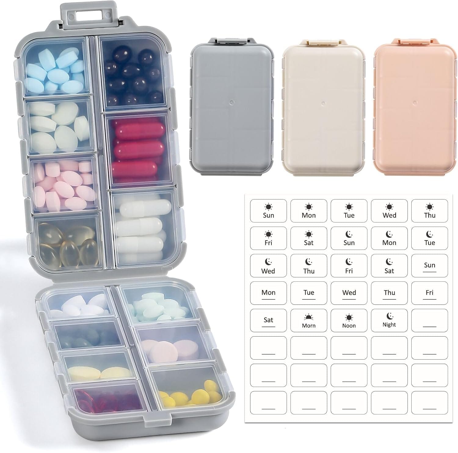 Stay Organized on the Go: 3 Pack Travel Pill Organizer Box …