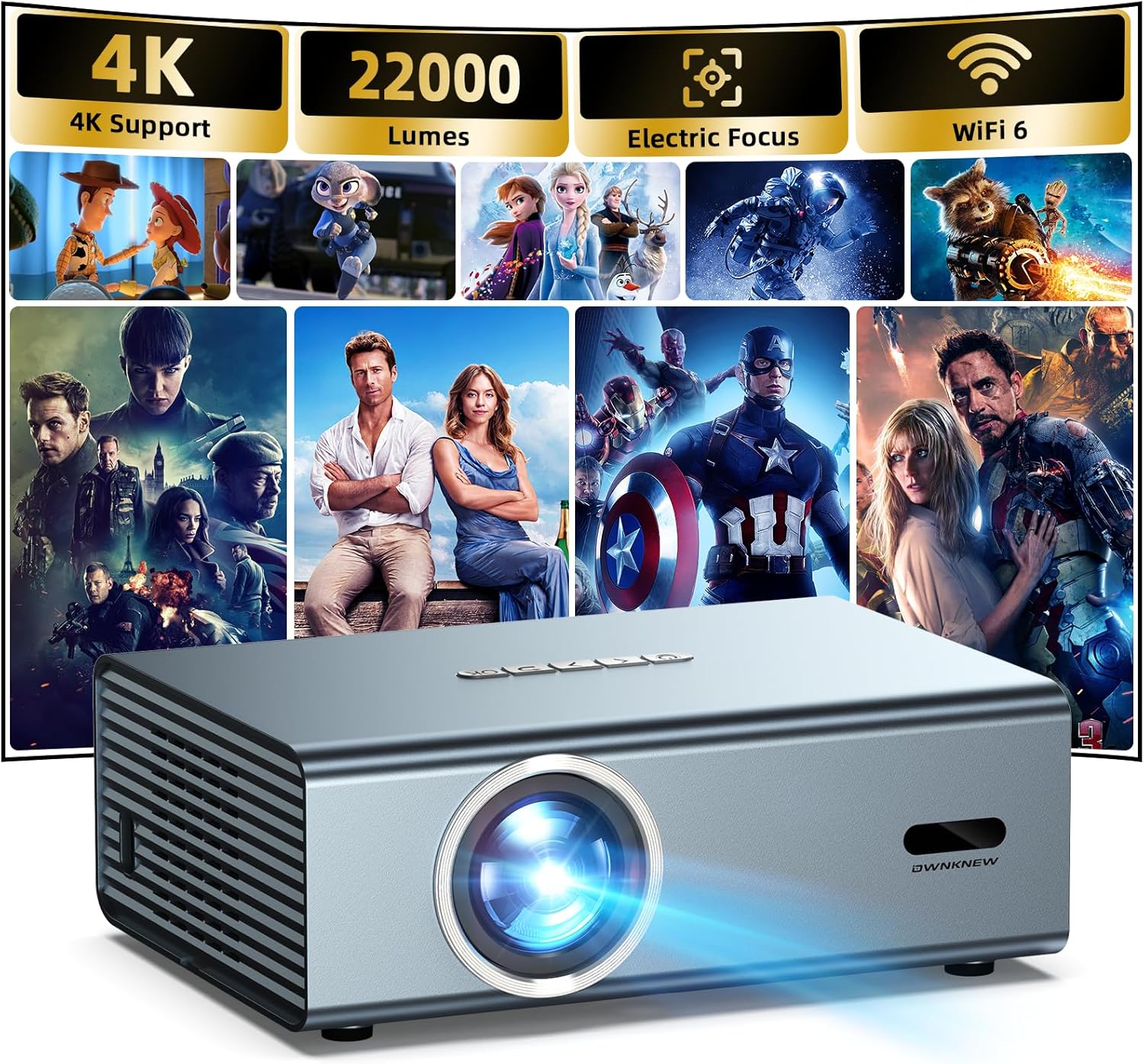 Illuminate Your Outdoor Movie Nights: The OWNKNEW 4K Support Projector Review