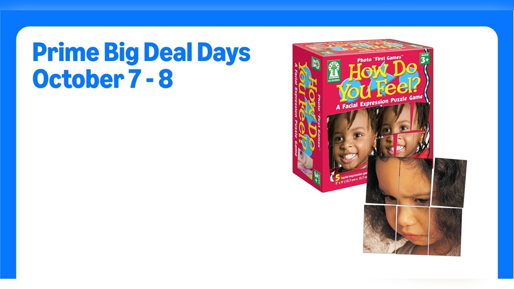 Amazon Prime Big Deal Days: "How Do You Feel?" facial expression puzzle game